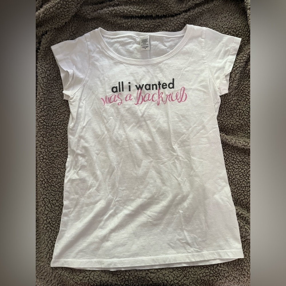 Maternity Tee Shirt with Funny Saying. Cafe Press. Small. White. EUC.